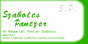 szabolcs pantzer business card